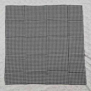 Lemlem Bandana Scarf for body or purse 22.5" Black and White Checkered Pattern